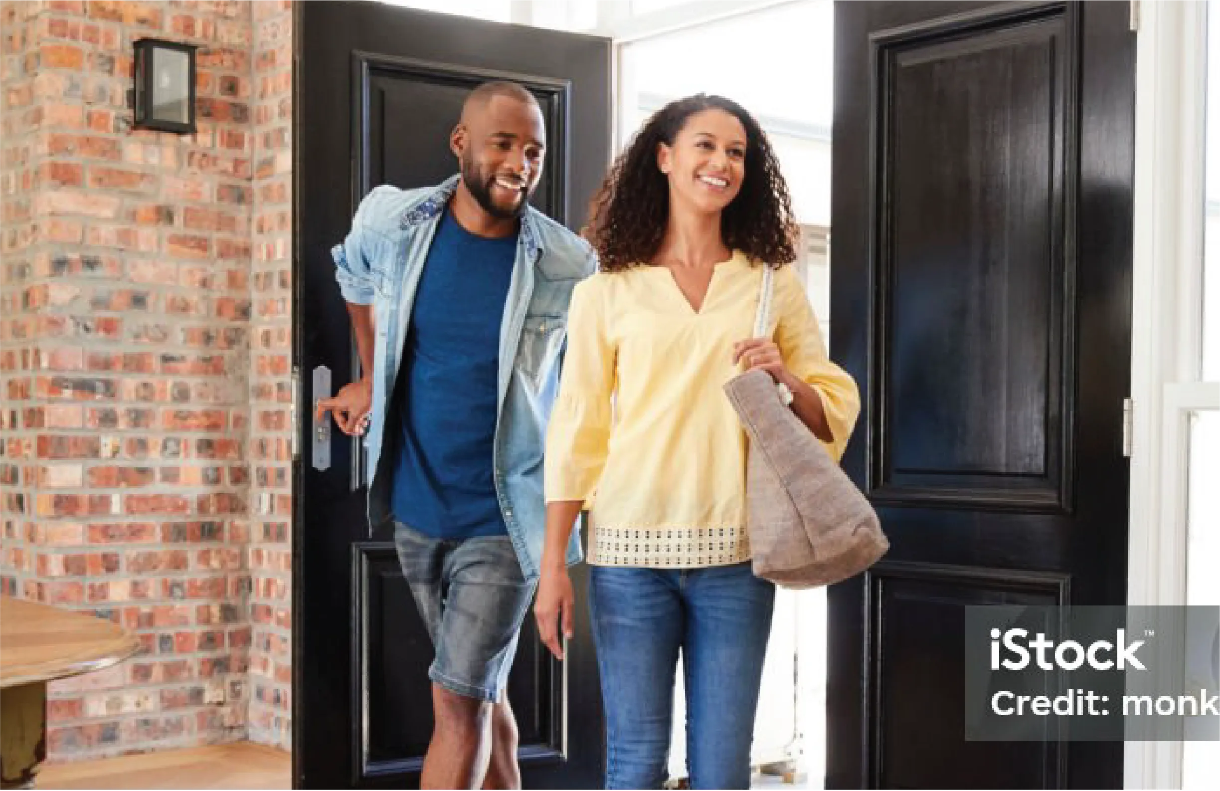 welcome home people entering